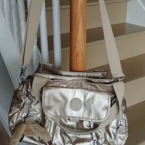 Kipling gold metallic bag